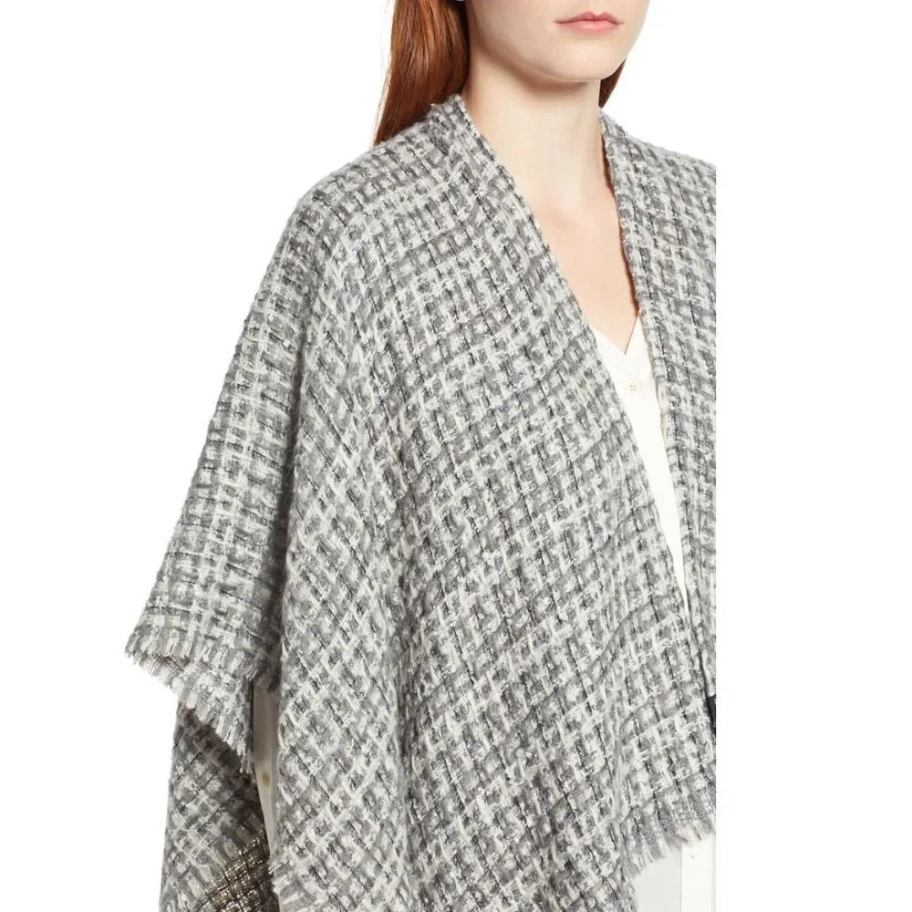 ECHO Metallic Tweed Ruana